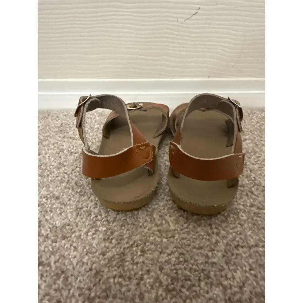 Hoyway Kids Brown Double Buckle Casual Summer Classic Fisherman Sandals, 12